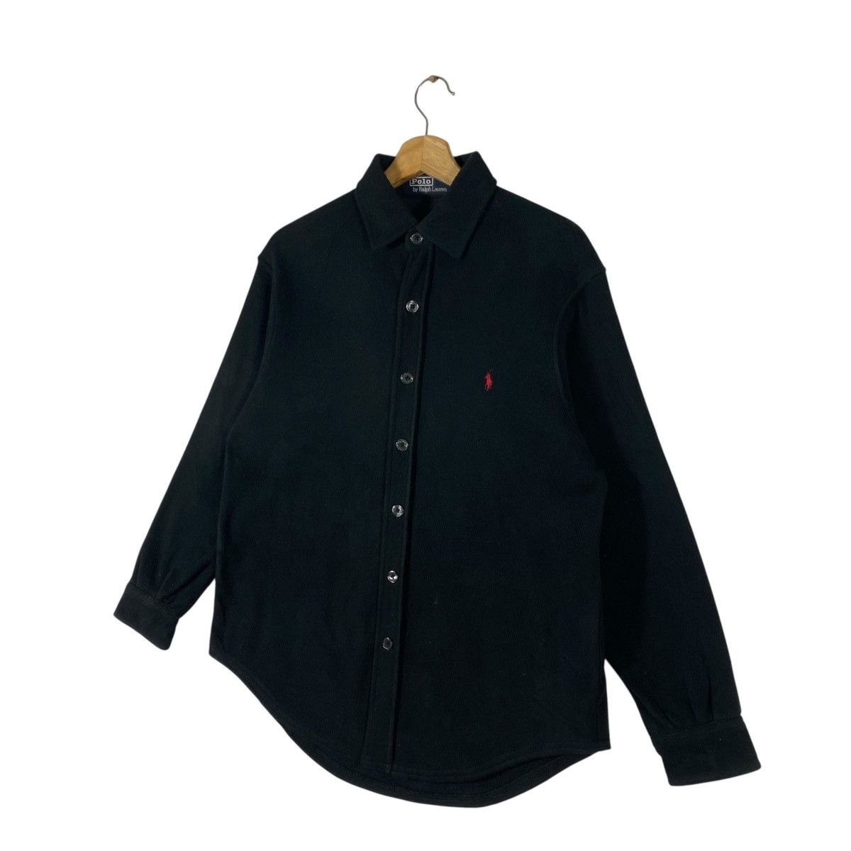 Polo Ralph Lauren Vintage Polo Ralph Lauren Fleece Shirt M Size Black Colour Size US M / EU 48-50 / 2 - 2 Thumbnail