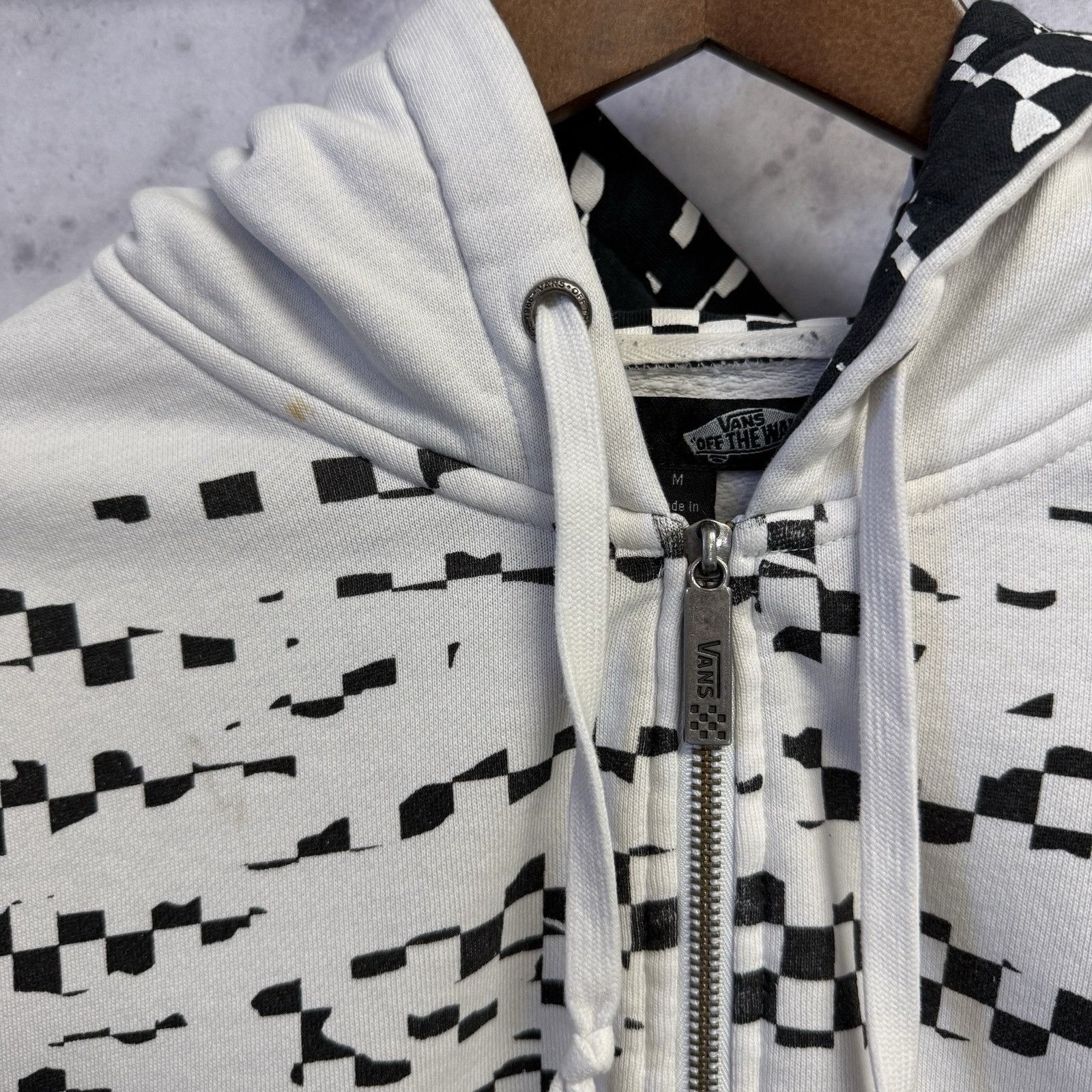 Vans Vans Skate Hoodie Sweatshirt Mens Medium White Full Zip Stre Size US M / EU 48-50 / 2 - 3 Thumbnail
