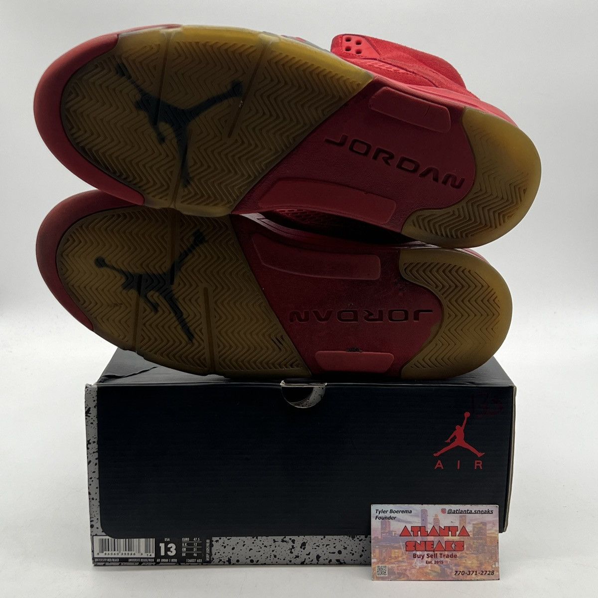 Jordan Brand Air Jordan 5 Red suede Size US 13 / EU 46 - 8 Thumbnail