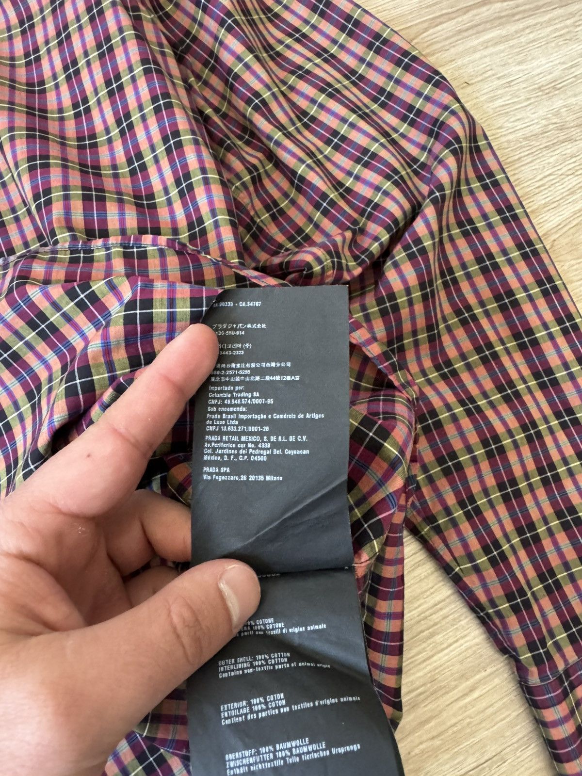 Prada Prada Check Button Up Shirt Size US XXL / EU 58 / 5 - 7 Thumbnail