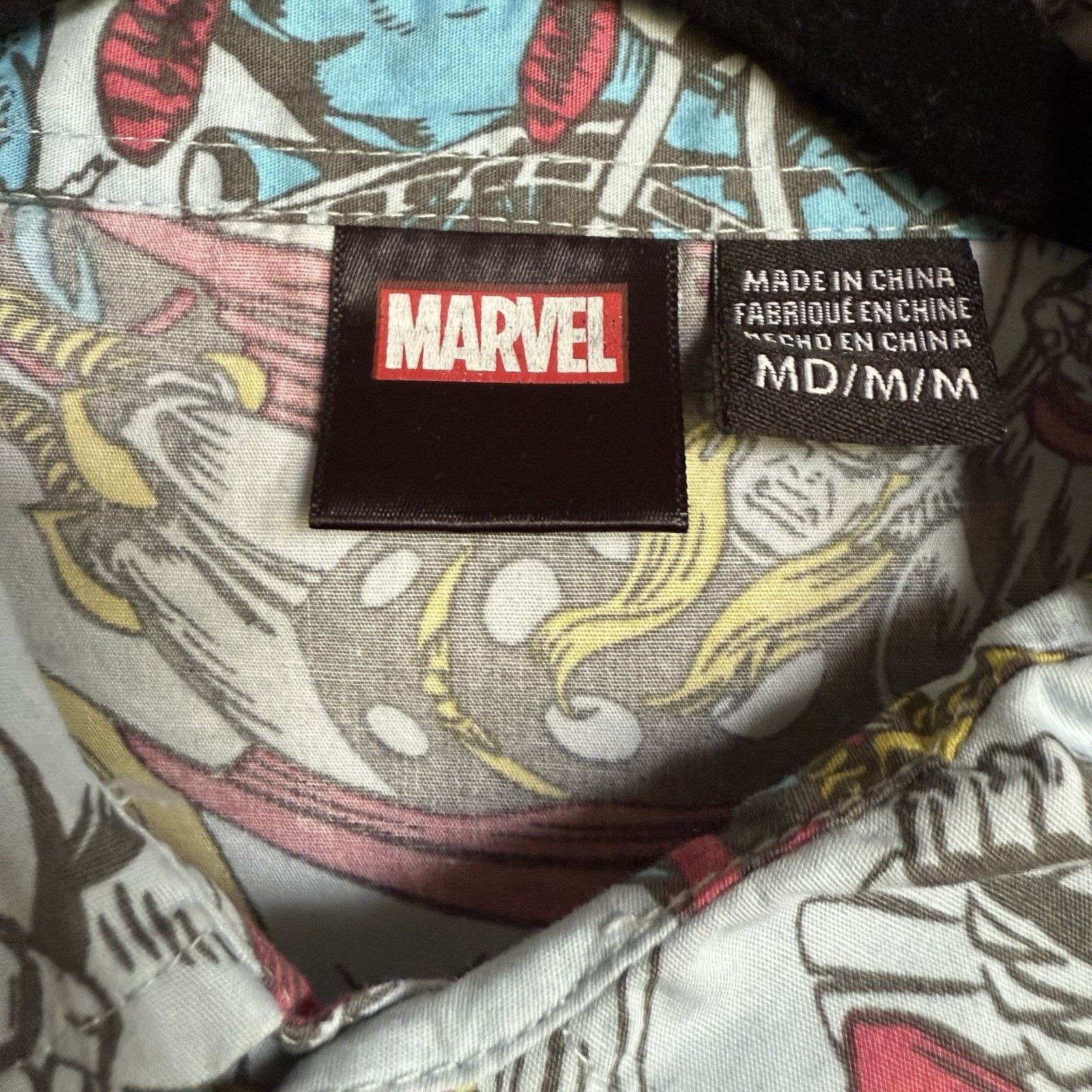 Marvel Comics Marvel M Men's Button Down Shirt Short Sleeve Thor Iron Man Size US M / EU 48-50 / 2 - 5 Thumbnail