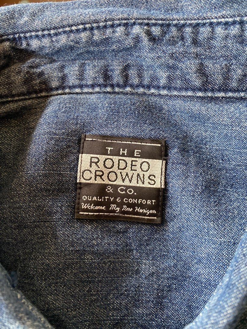 Japanese Brand RODEO CROWNS DENIM SHIRT Size US XL / EU 56 / 4 - 7 Thumbnail