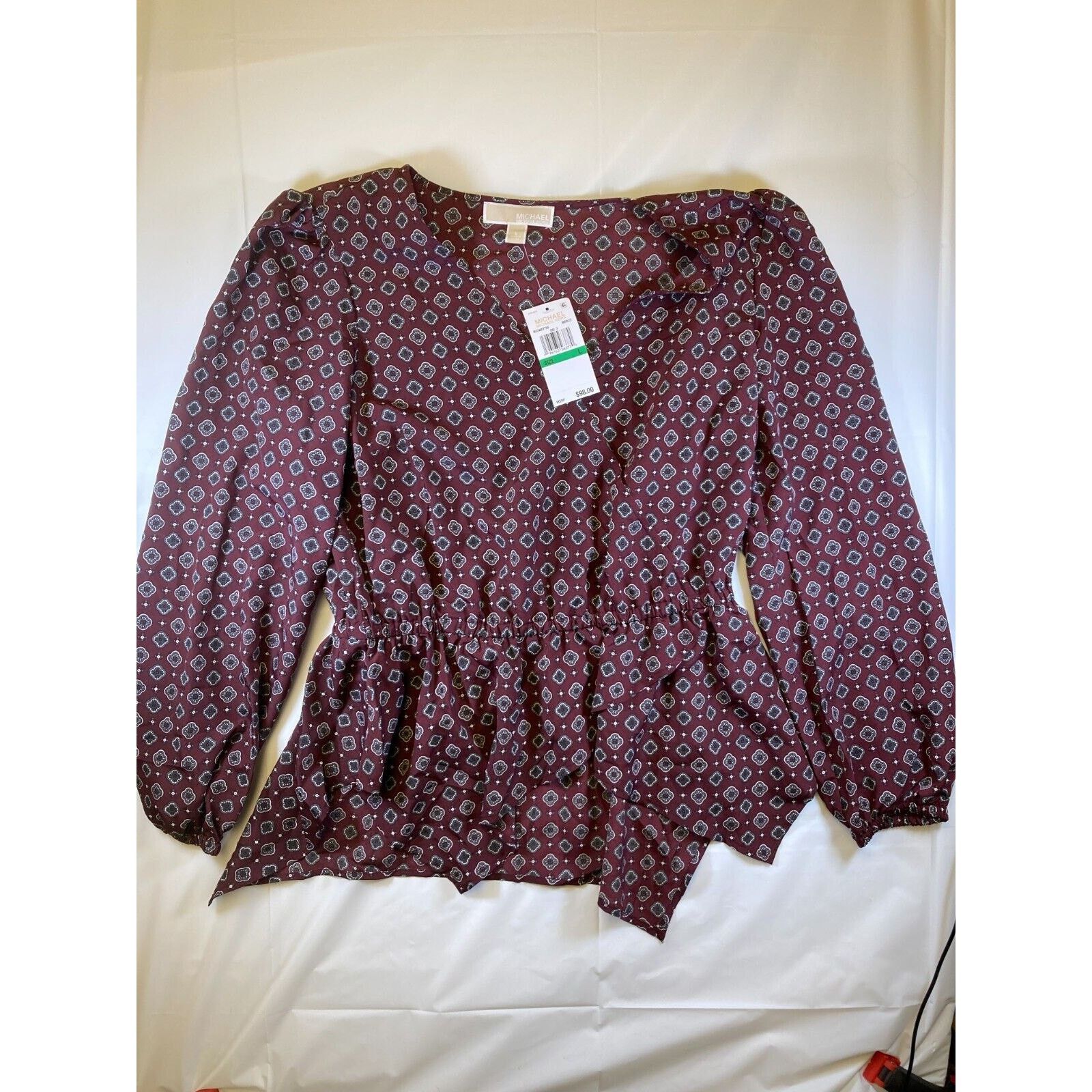 Michael Kors Michael Kors Merlot Wrap Top Printed Foulard Surplice Large Size L / US 10 / IT 46 - 5 Thumbnail
