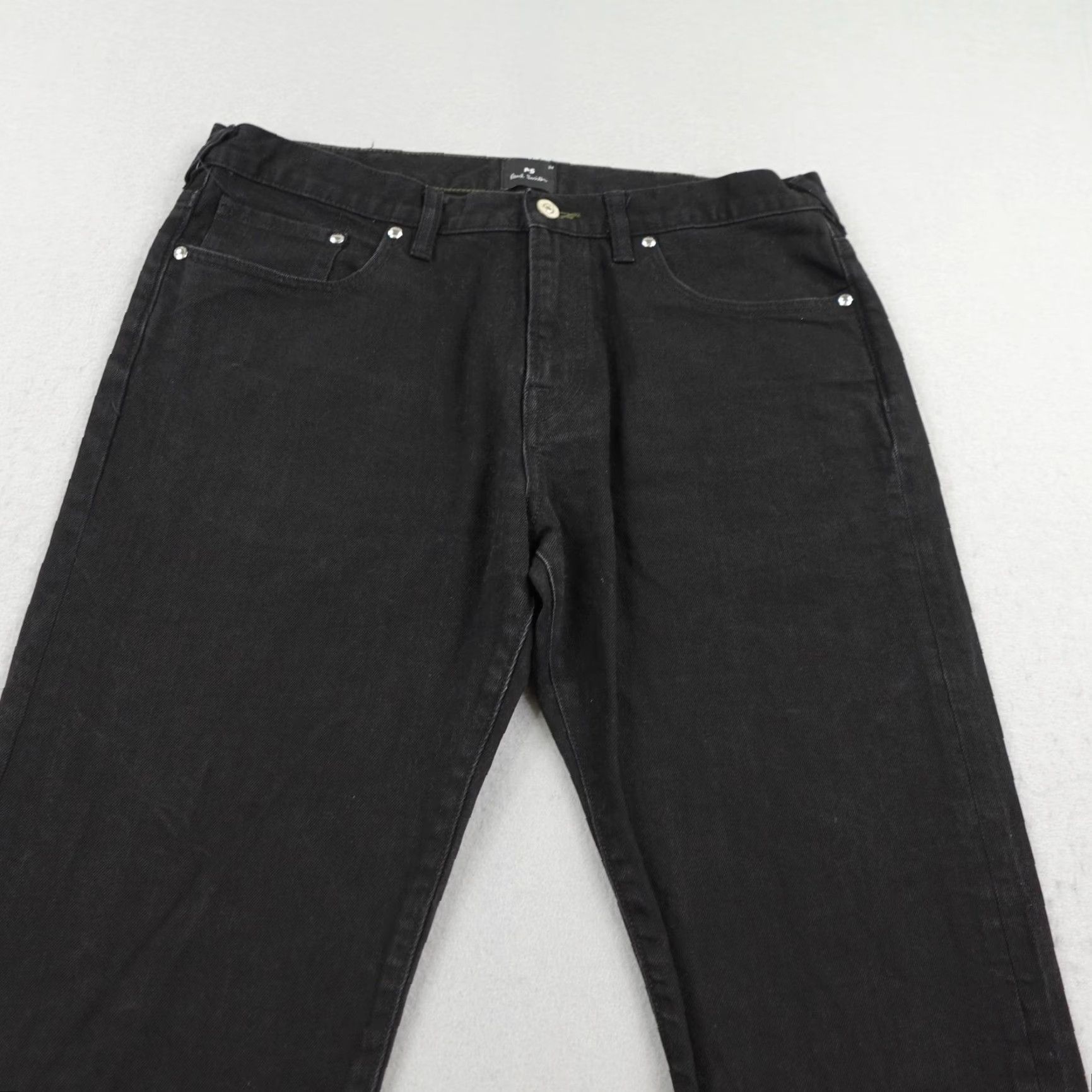 Paul Smith VINTAGE PAUL SMITH JEANS Mens 34x30 Black Denim Regular Straight Leg Pants Cotton Flex Size US 34 / EU 50 - 2 Thumbnail