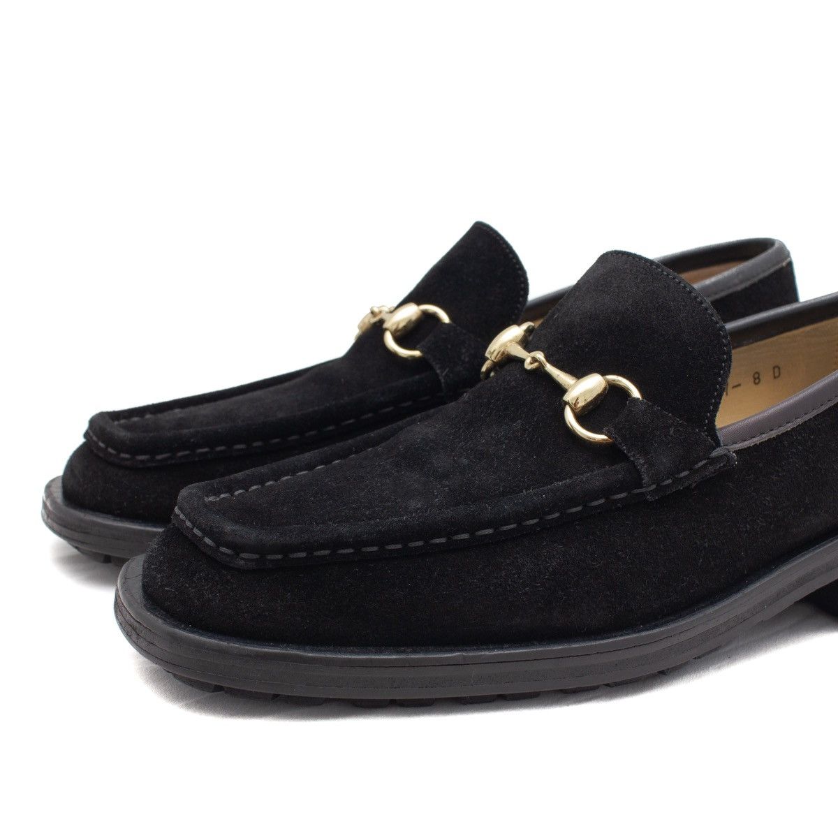 Gucci × Tom Ford VTG GUCCI Tom Ford Era Black Suede Horsebit Lug Sole Loafers Size US 8.5 / EU 41-42 - 3 Thumbnail