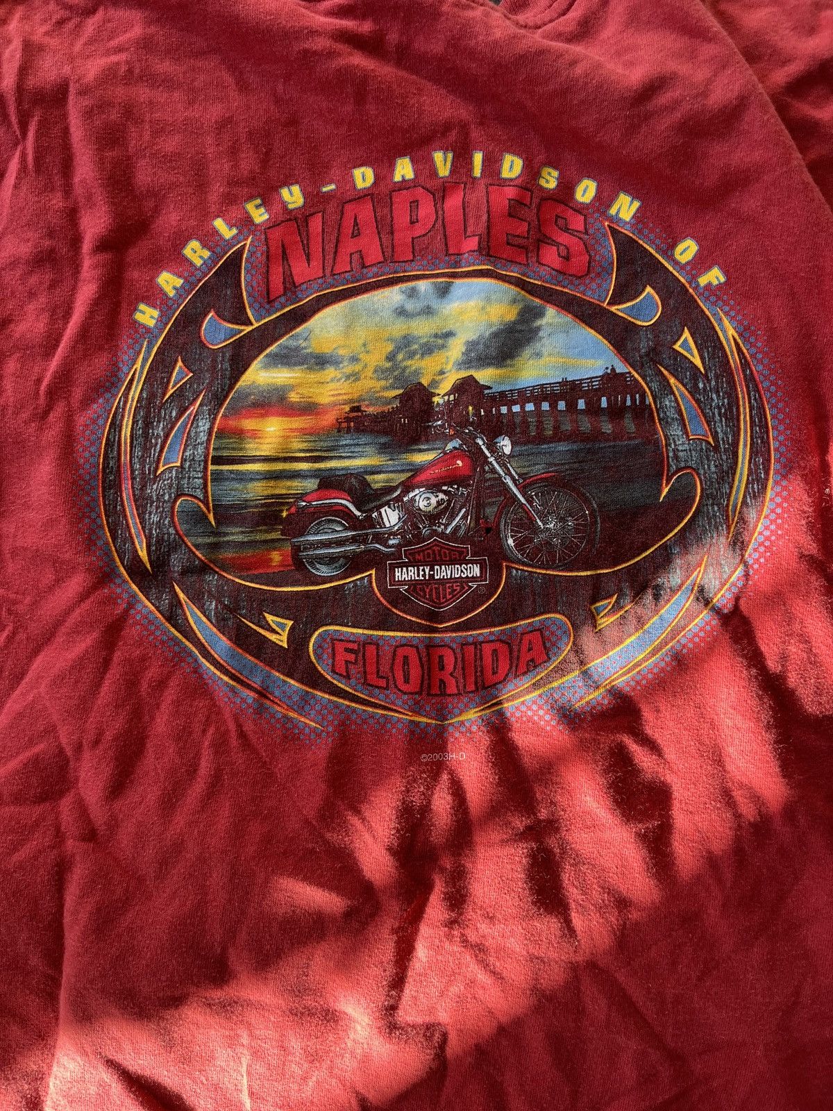 Harley Davidson × Vintage Burgundy red tank top Vintage 2003 Harley Davidson Size US L / EU 52-54 / 3 - 4 Thumbnail