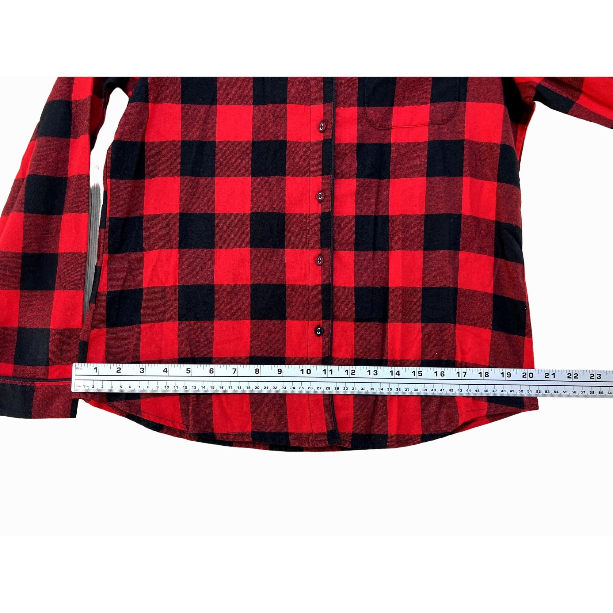 Other Stars Above - Women's Red Flannel Pajama Top - Small Size ONE SIZE - 5 Thumbnail