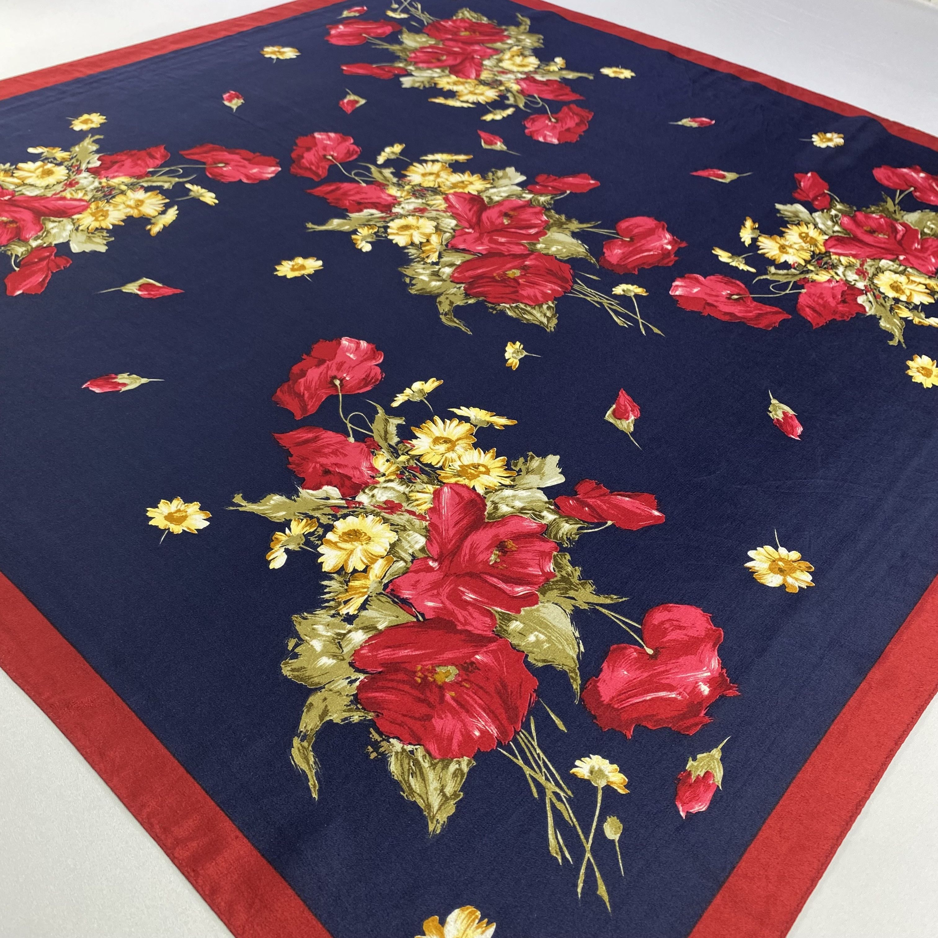 Japanese Brand × Vintage Vintage Japanese Brand Floral Silk Scarf SS081 Size ONE SIZE - 3 Thumbnail