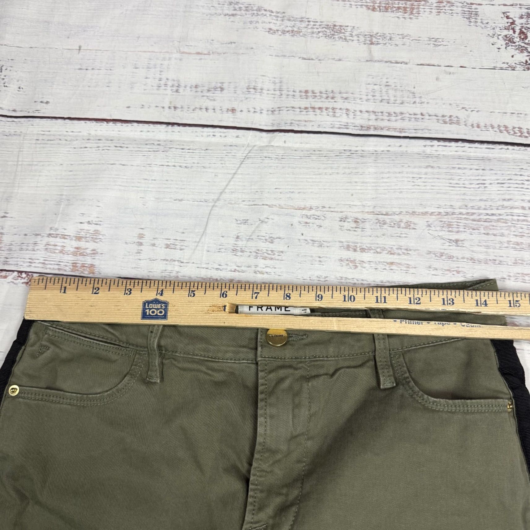 Frame FRAME Jeans London-Los Angeles Green Le Hight Straight Cotton Womens Sz 29 Denim Fashion 90s? Size 29" - 2 Thumbnail