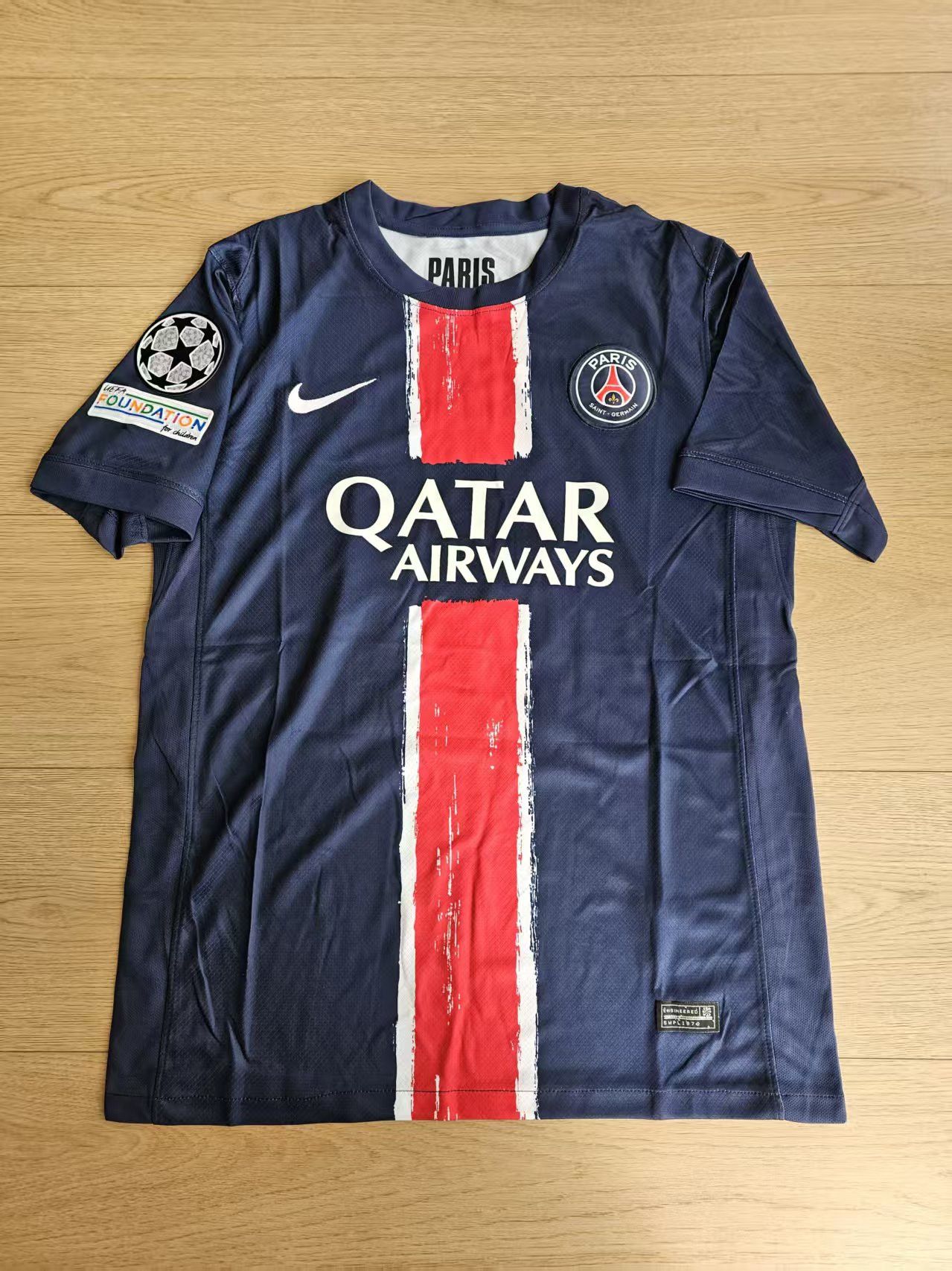 Other 2025 PSG #14 Désiré Doué Jersey Home UEFA Champions League Size US M / EU 48-50 / 2 - 2 Thumbnail