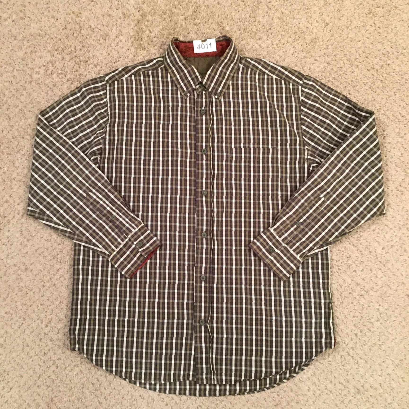 Old Navy Old Navy Shirt Mens Medium Green Plaid Long Sleeve Button Up Size US M / EU 48-50 / 2 - 2 Thumbnail