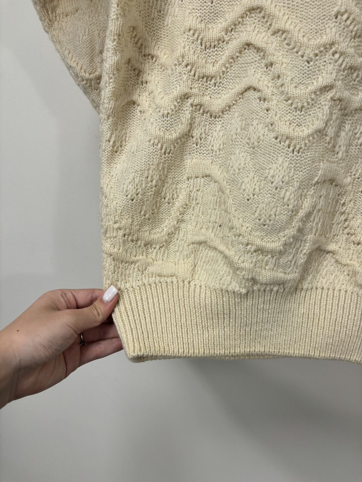 Other Vintage Nani Bon Men’s Wave Knit Wool Turtleneck Zip Sweater Size US L / EU 52-54 / 3 - 19 Thumbnail