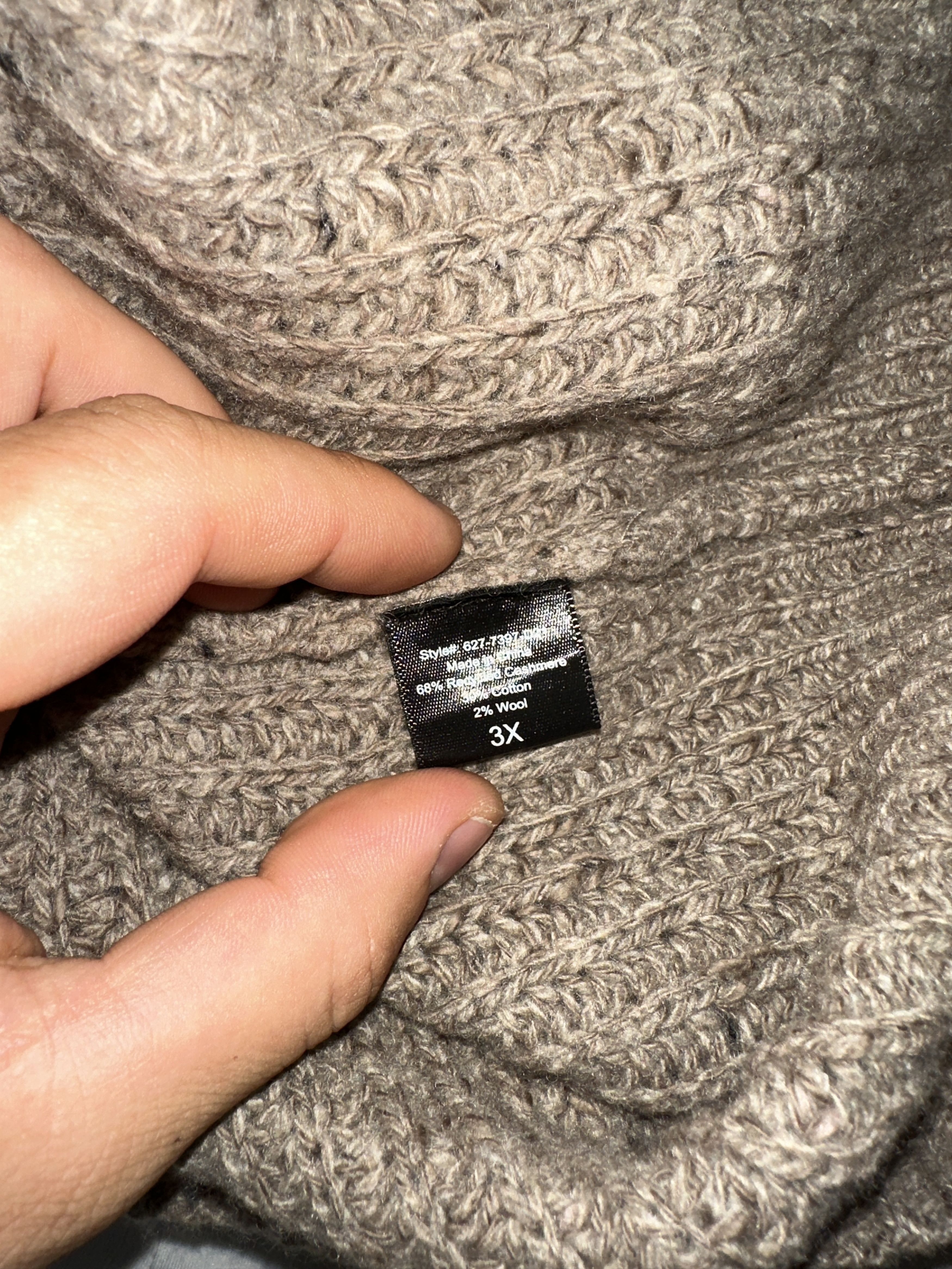 Jenni Kayne Knit Cocoon Cardigan 100% Cashmere Size 3XL