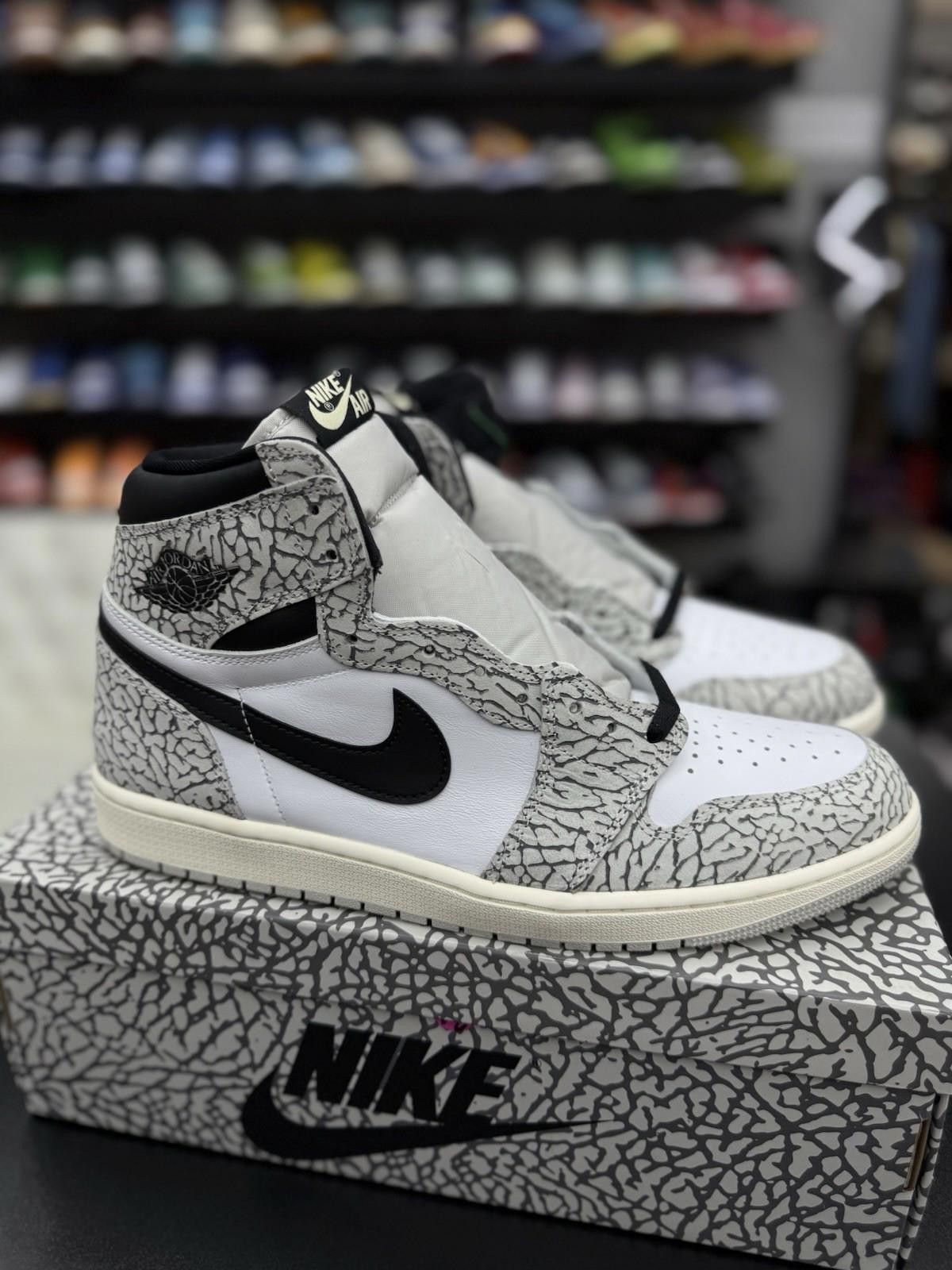 Jordan Brand Size 13 - Air Jordan 1 Retro OG High White Cement Black Size US 13 / EU 46 - 2 Thumbnail