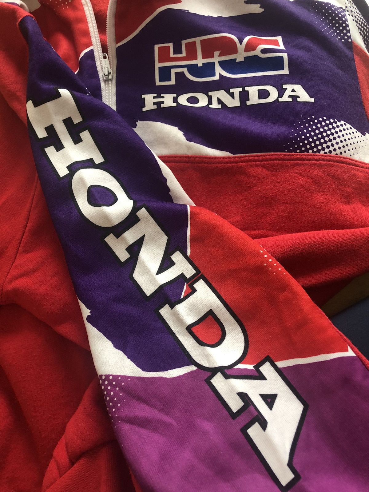 Honda × Vintage RARE VINTAGE HONDA RACING QUALITY SPORT JACKET SWEATSHIRT Size US XL / EU 56 / 4 - 3 Thumbnail