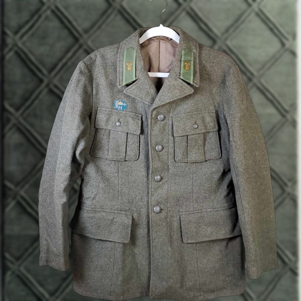 Vintage VINTAGE Ornklader Military Field Jacket Wool Coat M Medium Light Green Mens Wool Military Field Coat Size US M / EU 48-50 / 2 - 1 Thumbnail