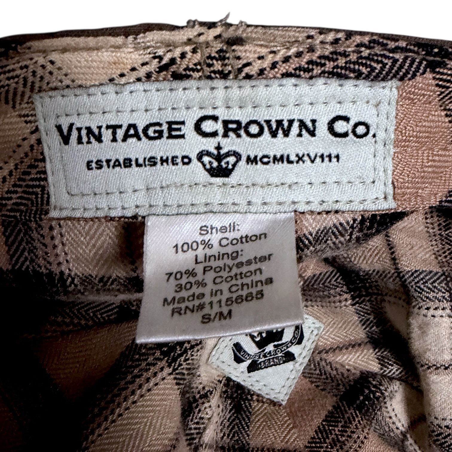 Crown Cap Vintage Crown Co. Brown Cabbie Newsboy Hat Men's Women's S/M Size ONE SIZE - 7 Thumbnail