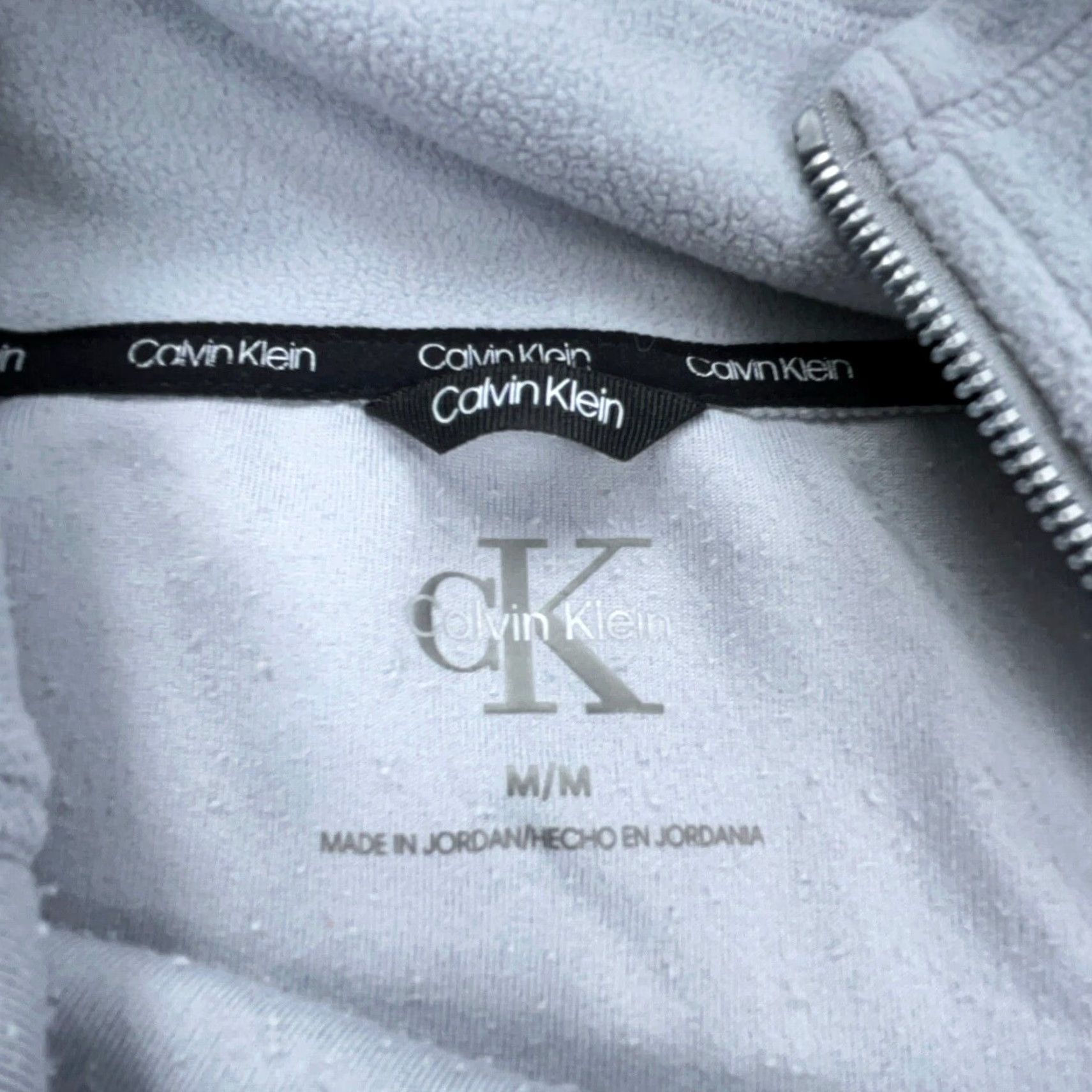 Calvin Klein Calvin Klein Sweater Women Medium Gray Fleece Pullover Mock Neck 1/4 Zip Logo Embroidered Casual Shirt/Top Size M / US 6-8 / IT 42-44 - 3 Thumbnail