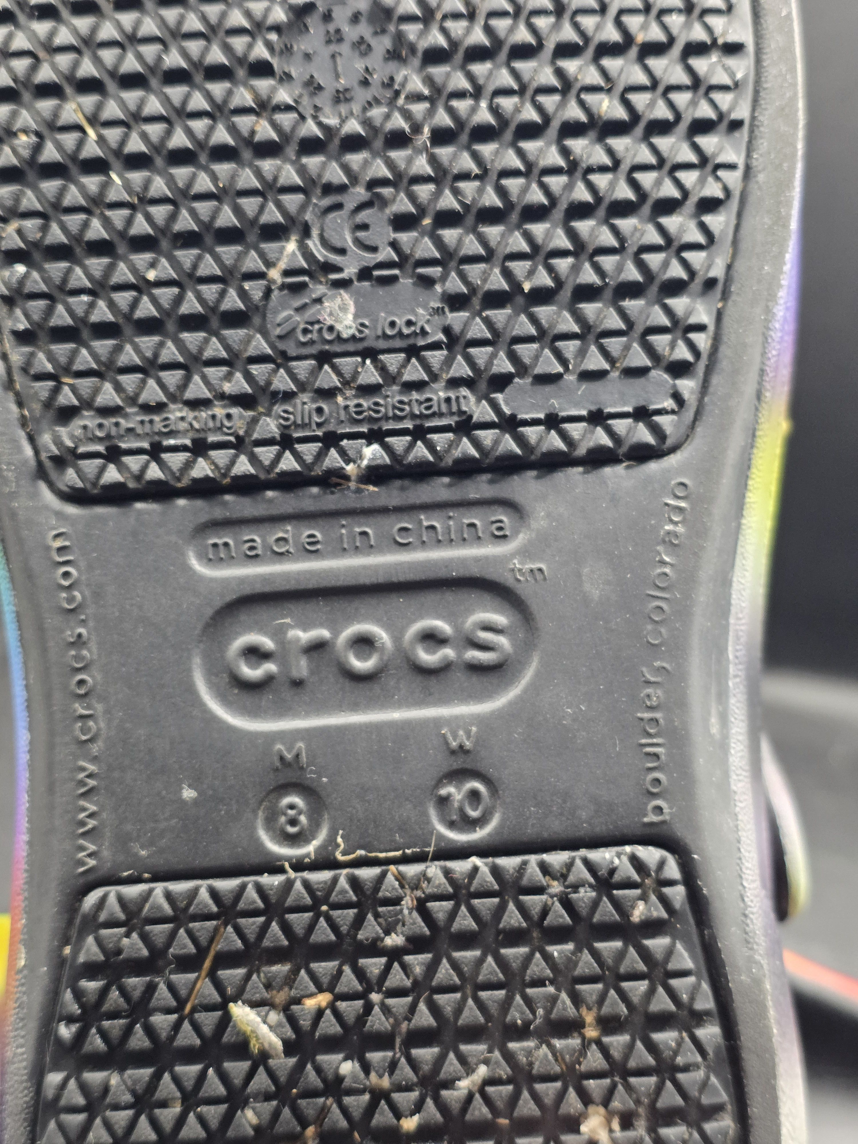 Crocs Authentic Crocs Rainbow Tie Dye Clogs Black Multicolor Size US 10 / IT 40 - 9 Thumbnail