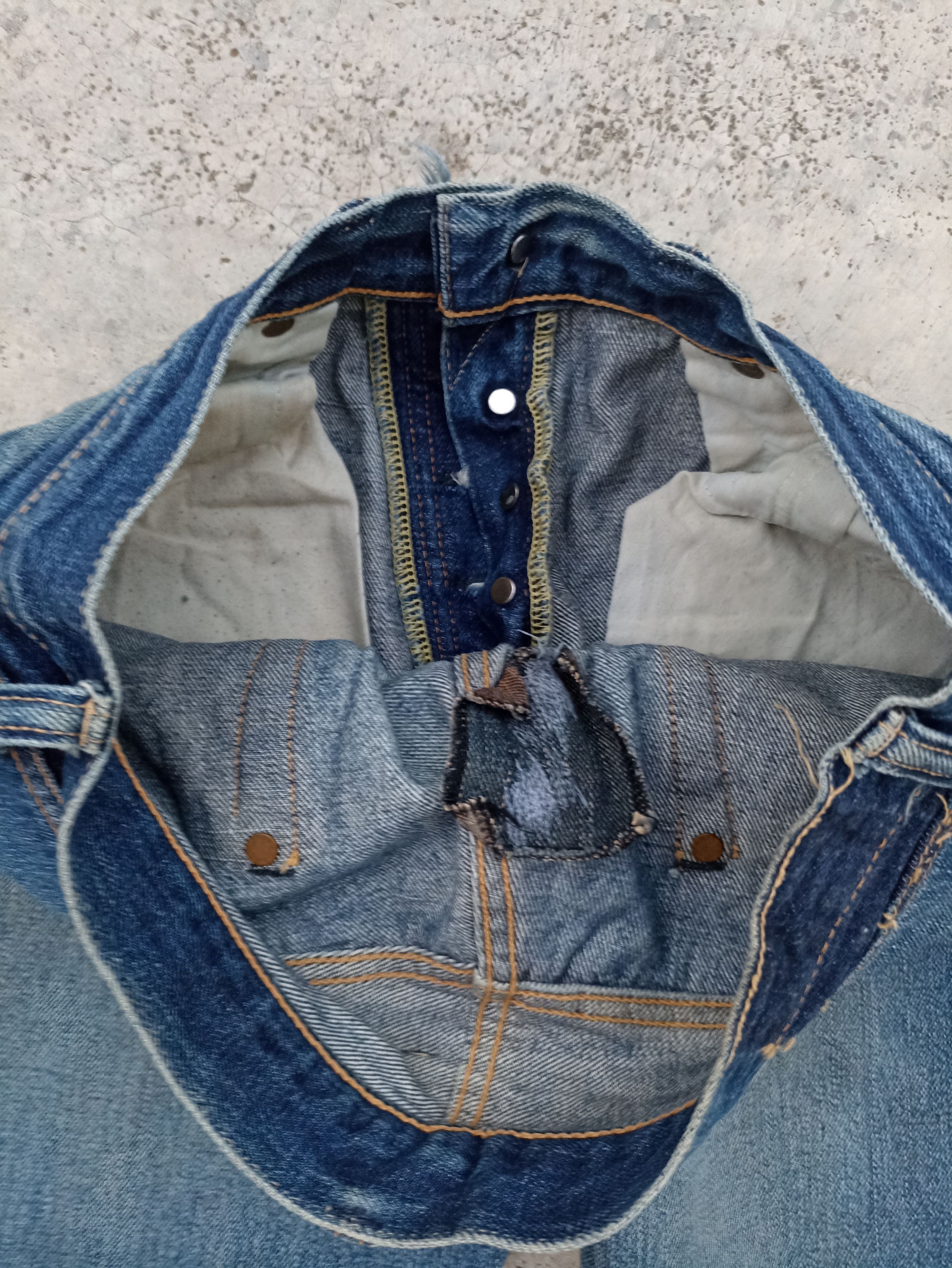Denime Vintage Denime Jeans Distressed Mud washed Faded jeans Japan Size US 30 / EU 46 - 17 Thumbnail