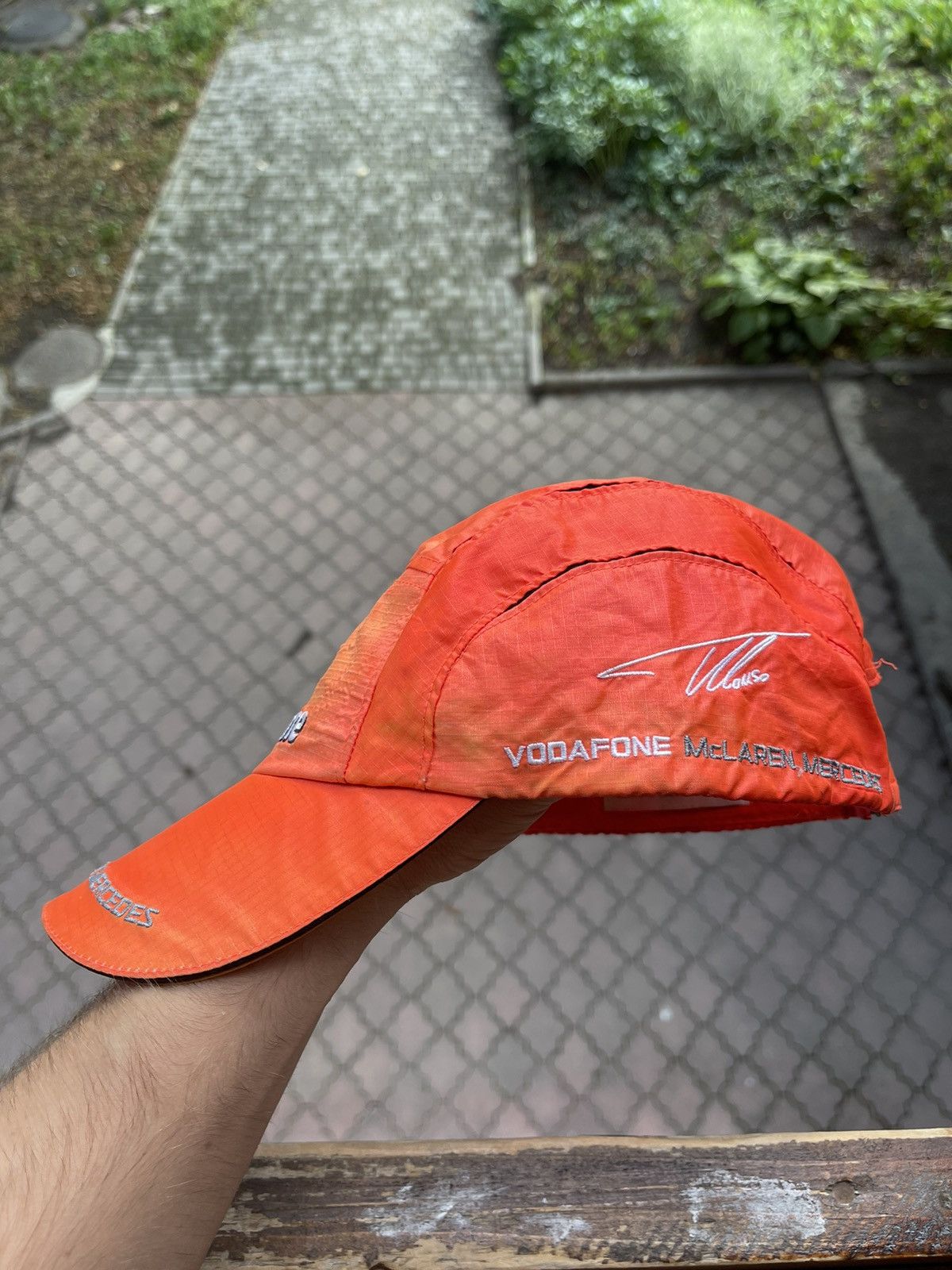 Vintage Sunfade racing Vodafone orange cap Size ONE SIZE - 4 Thumbnail