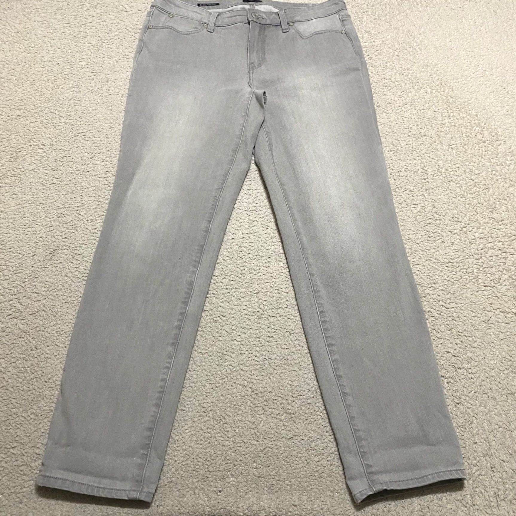 Talbots Talbots Womens Jeans 8 Gray Denim Medium Wash Mid Rise Slim Ankle Size 30" / US 8 / IT 44 - 2 Thumbnail