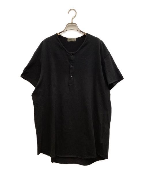 image of Yohji Yamamoto Henry Faceless Lt Shirt in Black, Men's (Size Large)
