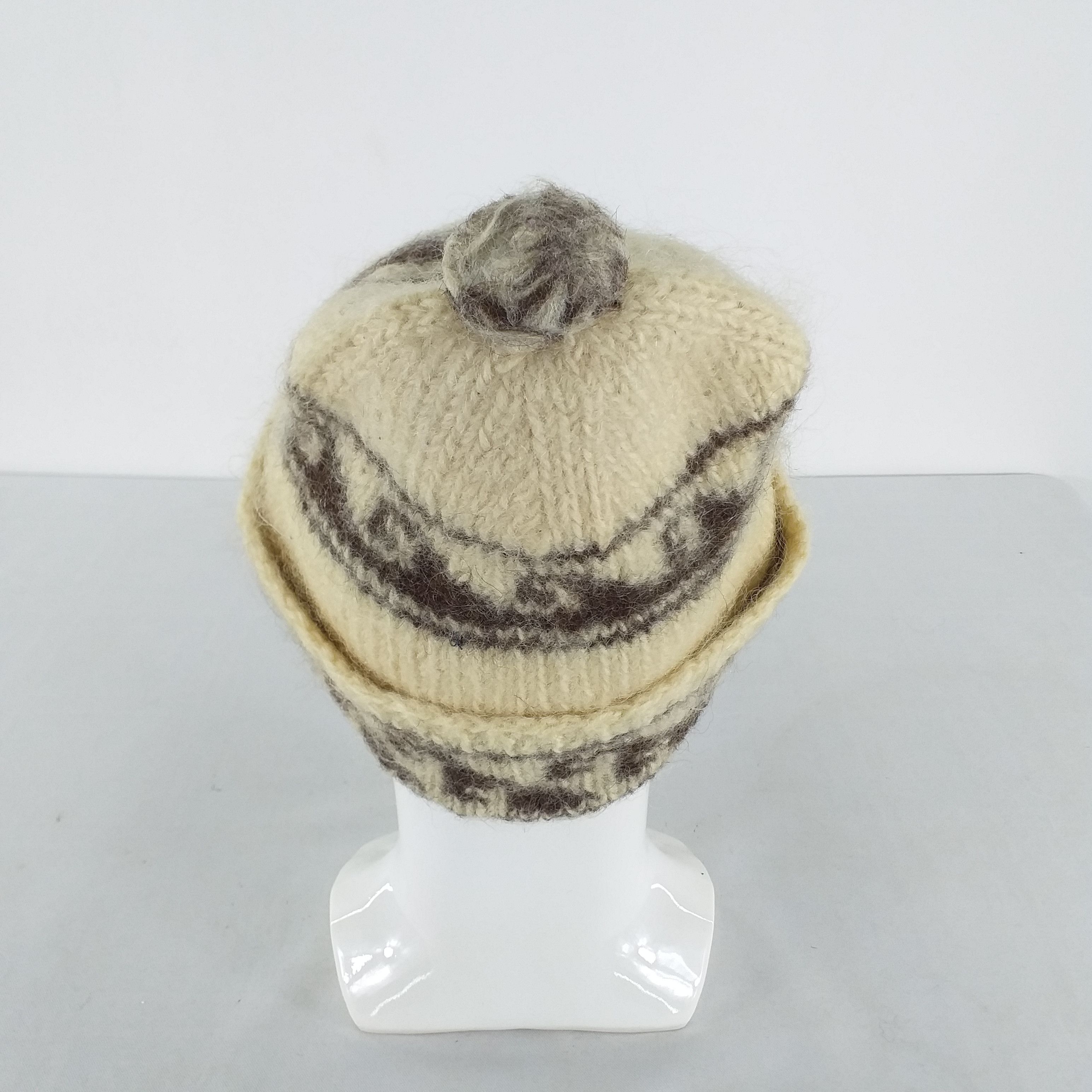 Vintage Wave Pattern Snow Cap Hat Beanie -BN436 Size ONE SIZE - 3 Thumbnail