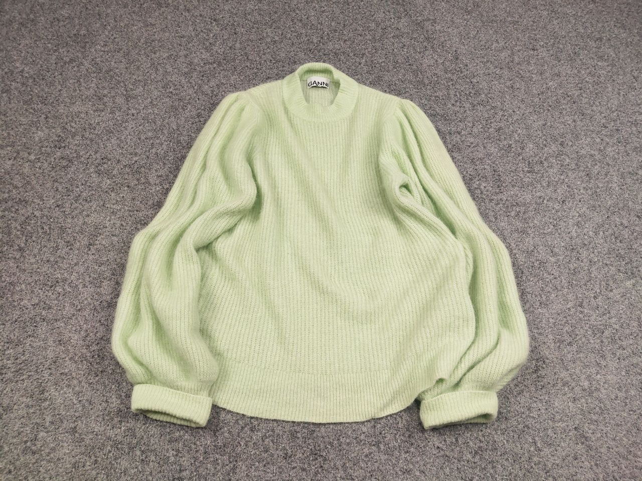 Ganni Ganni Design Alpaca Wool Blend Green Light Pulover Sweater Size M / US 6-8 / IT 42-44 - 2 Thumbnail