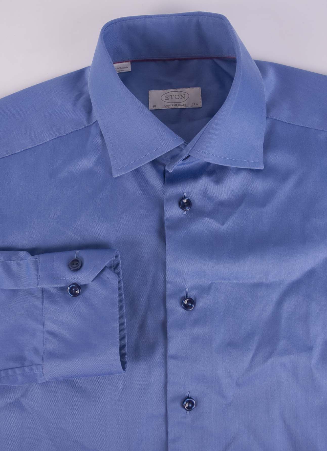Eton Eton Contemporary Shirt Blue Size 15.75/ 40 Size 40R - 3 Thumbnail