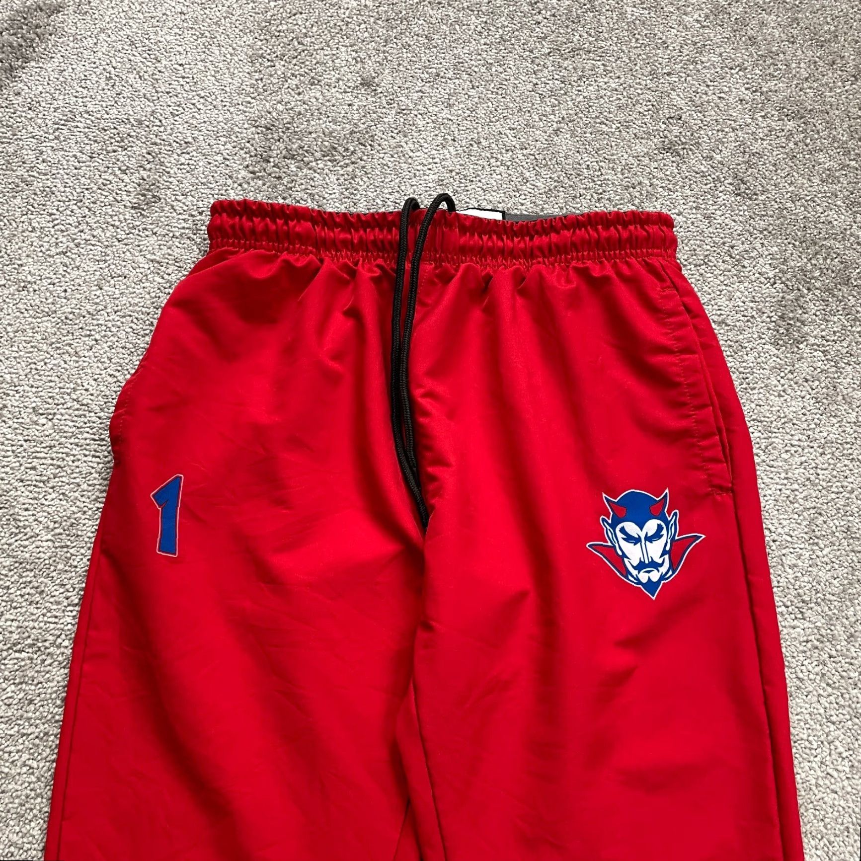 CB Sports BSN Sports Track Pants Men XS Red Tapered Ankle Zip Elastic Waist Basketball Football Size US 27 - 3 Thumbnail