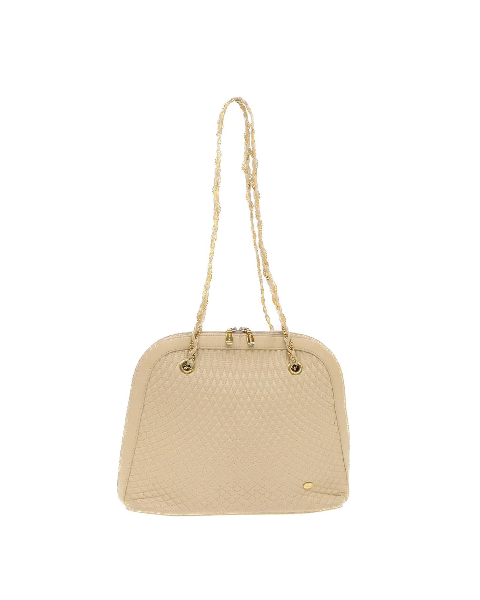 image of Elegant Beige Leather Bally Bag, Women's