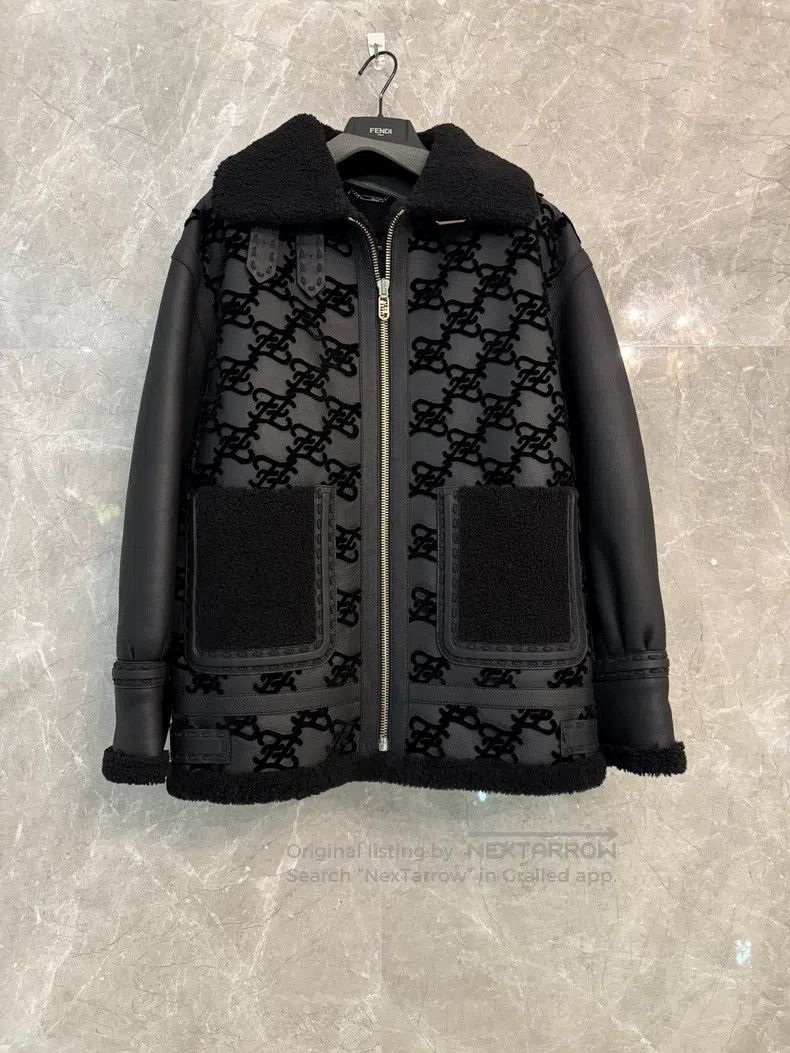 Fendi Fendi Black Leather and Fur Combination Jacket Size S / US 4 / IT 40 - 1 Thumbnail