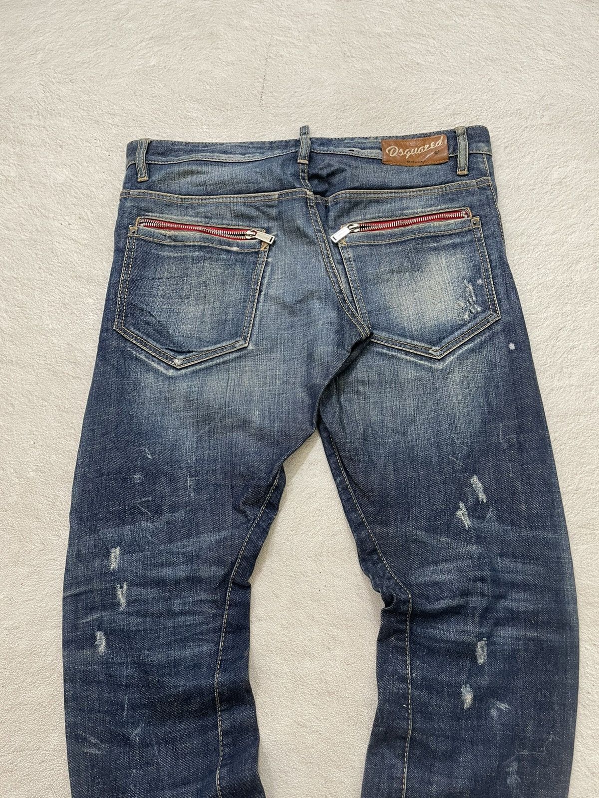 Japanese Brand 2000s Dsquared Mudwash Denim Ripped Jeans Distressed Y2K If6 Size US 34 / EU 50 - 10 Thumbnail