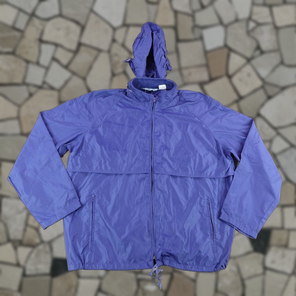 Vintage VINTAGE Woolrich Windbreaker Jacket Mens XL Royal Blue Lightweight Hooded 90s Outdoor Size US XL / EU 56 / 4 - 1 Thumbnail