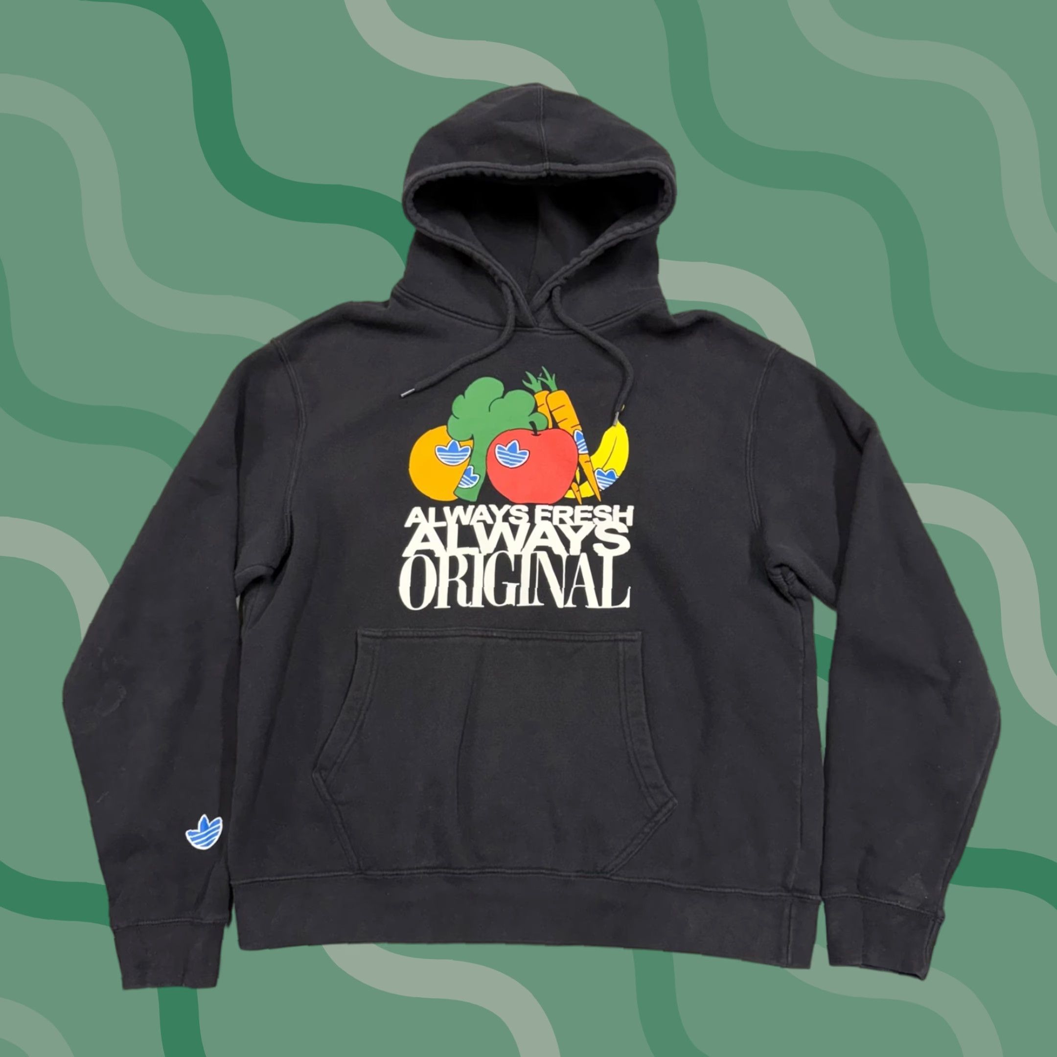 Adidas Adidas Originals Hoodie Sweatshirt Mens Large Black Graphic Print Logo Pullover Hooded Size US L / EU 52-54 / 3 - 1 Thumbnail