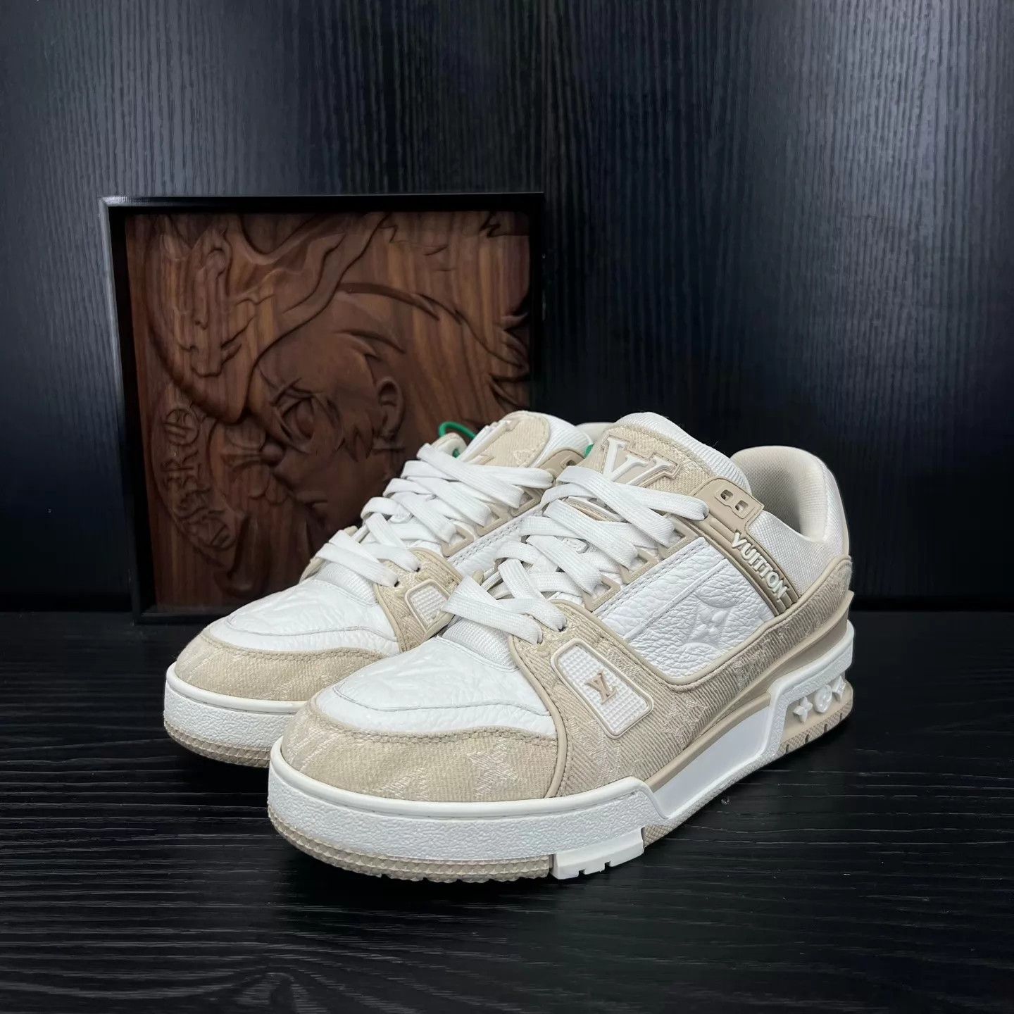 Louis Vuitton LV Trainer Beige 36 Near Mint Original Box Size US 5.5 / IT 35.5 - 1 Thumbnail