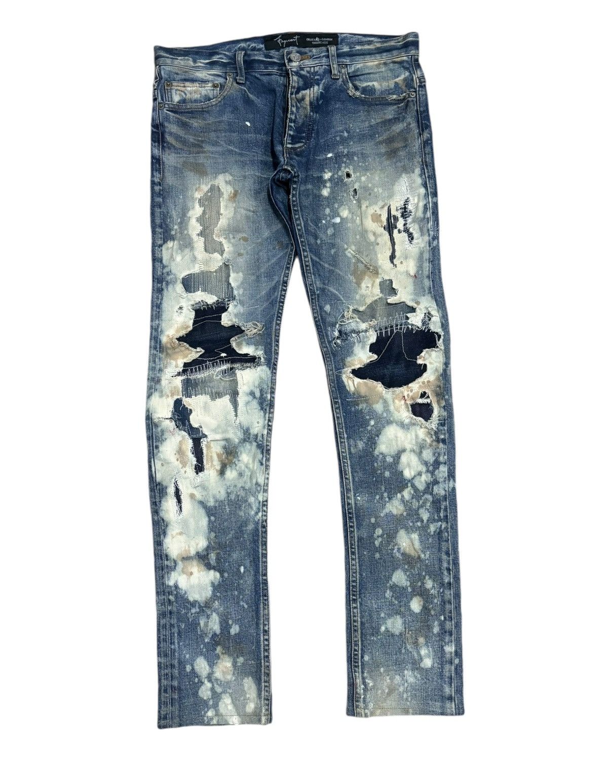 Fagassent Toshiki Aoki 🔥 Fagassent Toshiki Aoki RIPPED PATCHWORK DISTRESSED DENIM Size US 33 - 7 Thumbnail