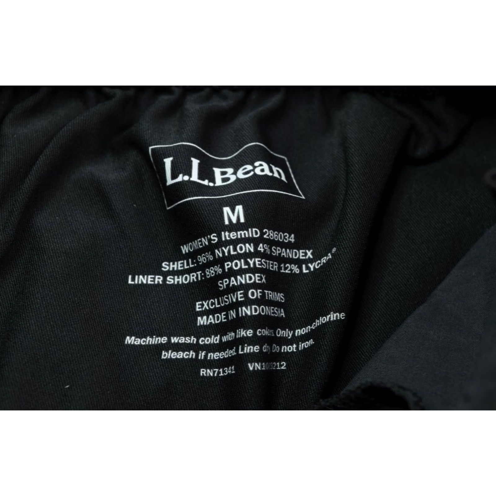 Vintage L.L. Bean Cycling Chino Shorts Black Nylon Stretch Padded Outdoor Regular M Mens Boys? Size 32" / US 10 / IT 46 - 4 Thumbnail