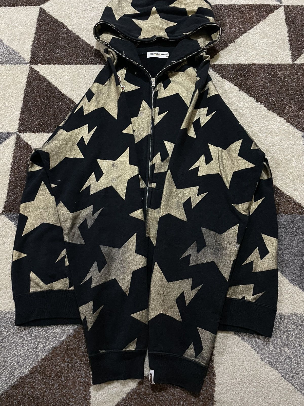 Bape OG Bape Bapesta Fullzip Hoodie Black Gold Size US L / EU 52-54 / 3 - 7 Thumbnail
