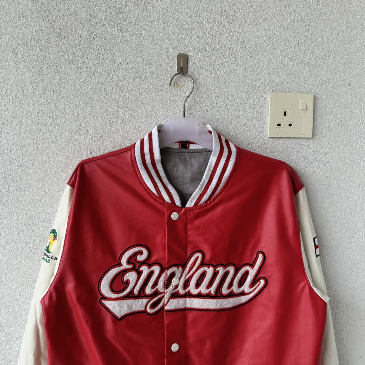 ENGLAND team FIFA WORLD CUP BRASIL 2014 varsity jacket