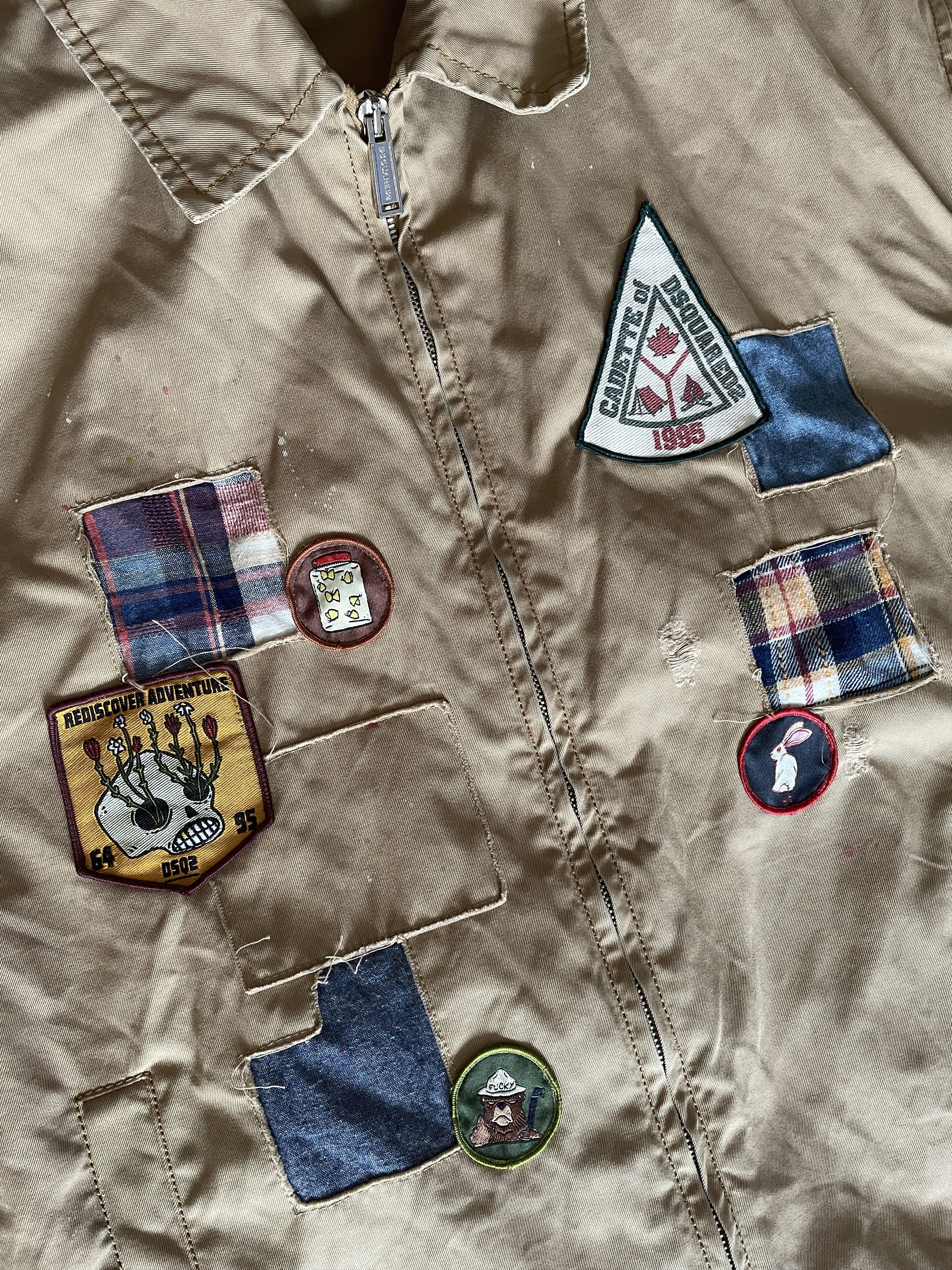 Dsquared2 Dsquared2 Khaki Destruction Badge Jacket Size 56 Size US XL / EU 56 / 4 - 3 Thumbnail