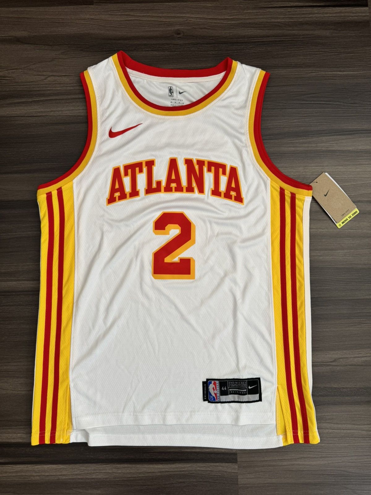 Nike Atlanta Hawks Sharife Cooper #2 NBA Swingman Jersey NWT Size US M / EU 48-50 / 2 - 1 Thumbnail