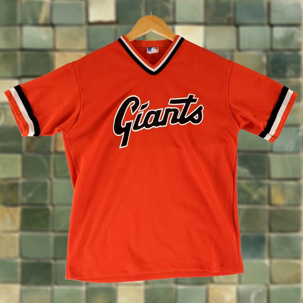 Vintage VINTAGE San Francisco Giants Pro-Knit Orange Short Sleeve Shirt Mens XL Rare 80s Eastport (if applicable) Size US 36 / EU 52 - 1 Thumbnail