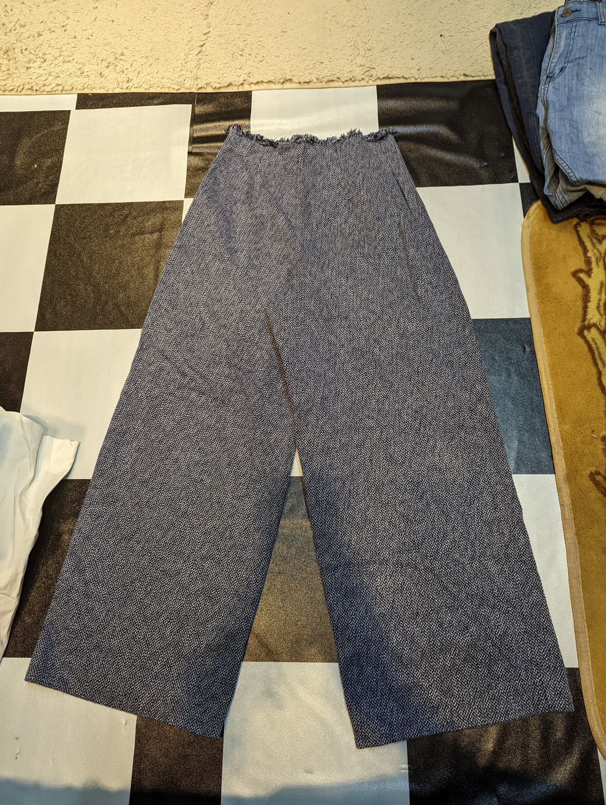 ADAM ET ROPE Adam Er Rope Baggy Pants Blue Size 28" / US 6 / IT 42 - 2 Thumbnail