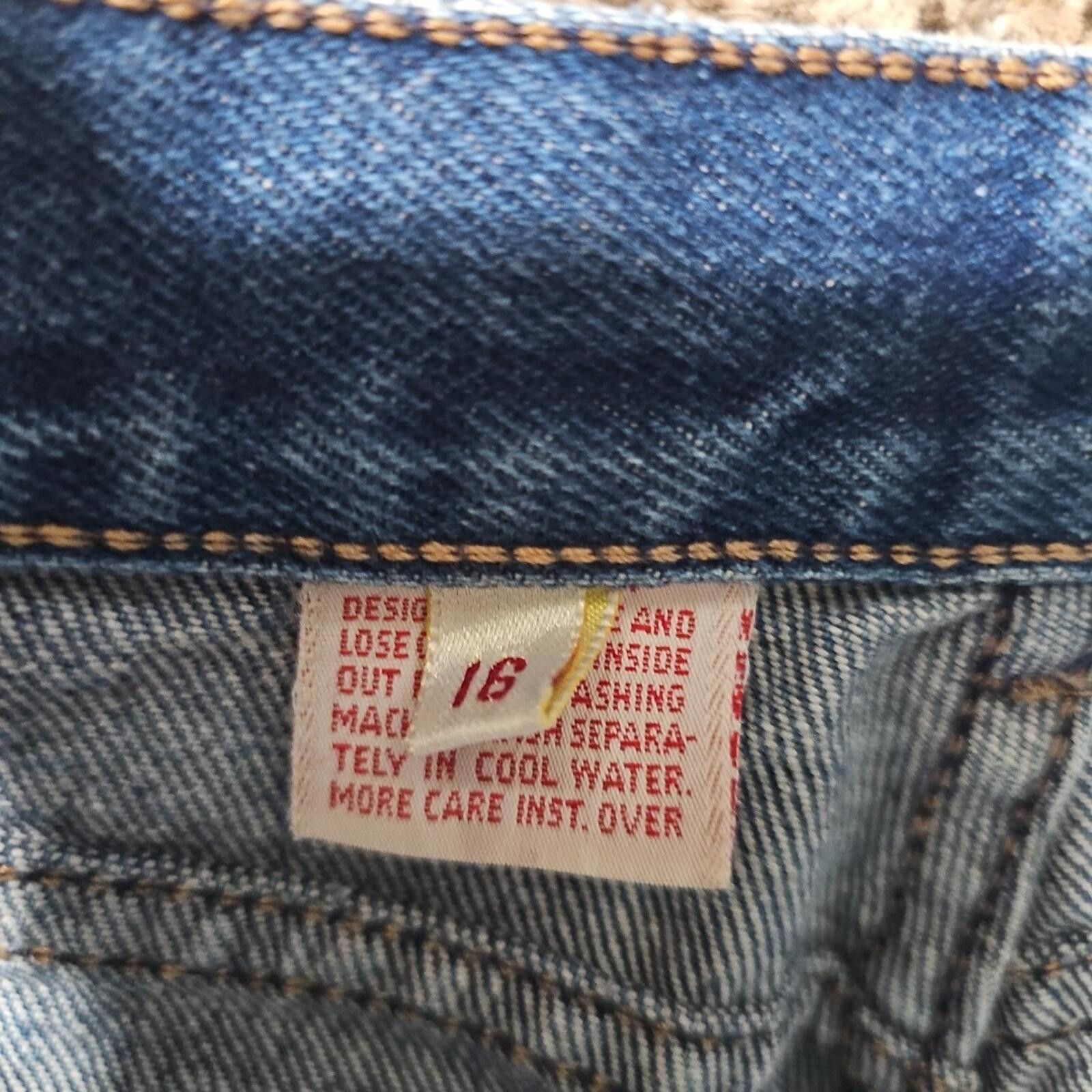 Calvin Klein Calvin Klein Sz 16 Straight Blue Jeans Size 38" / US 16 / IT 52 - 4 Thumbnail