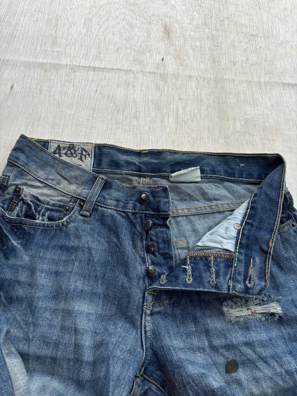 Hysteric Glamour × Japanese Brand Vintage Abercrombie And Fitch Paint Denim Jeans Size US 30 / EU 46 - 7 Thumbnail