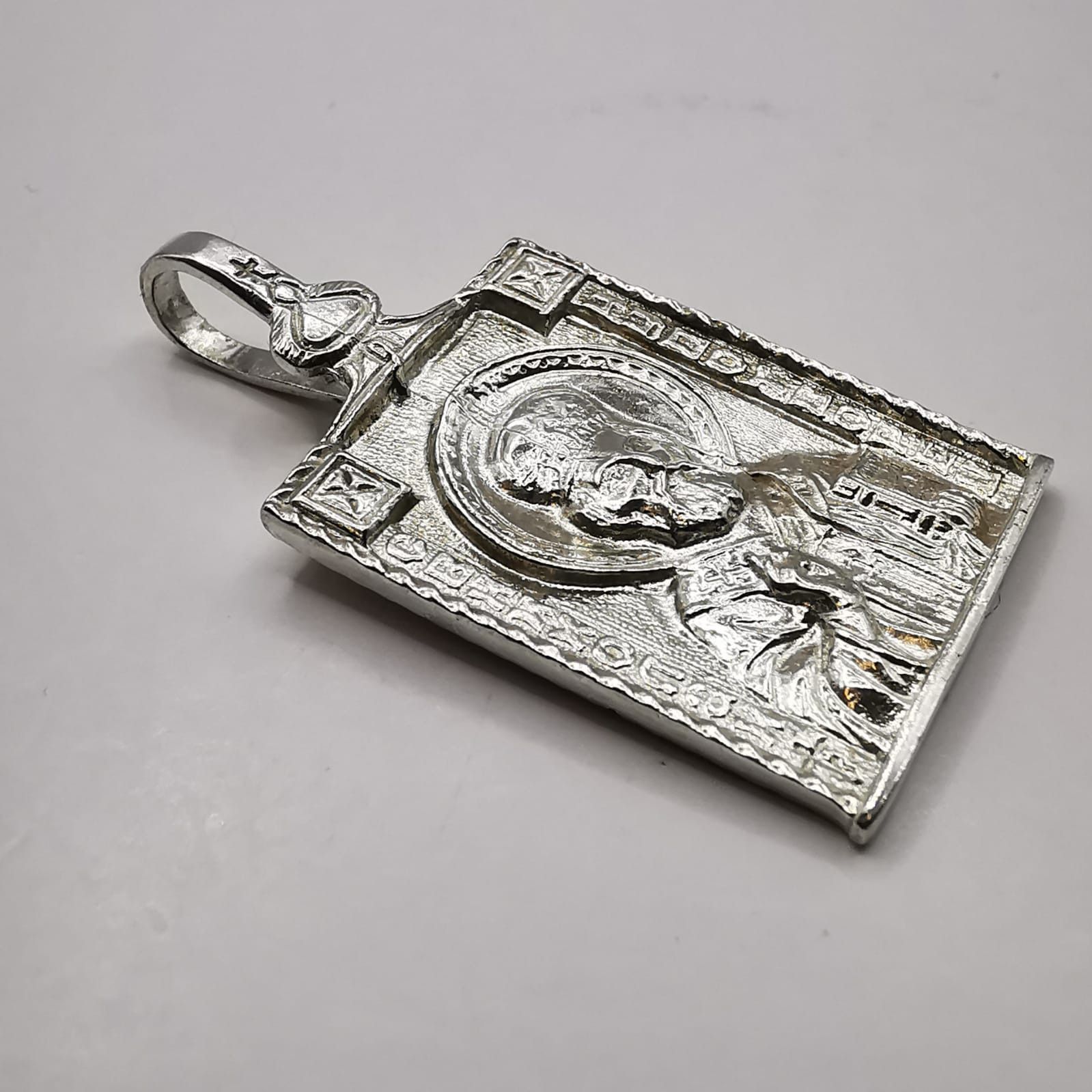 Sterling Silver Vintage pendant "Nicholas the Wonderworker 925 silver 7,46g Size ONE SIZE - 3 Thumbnail