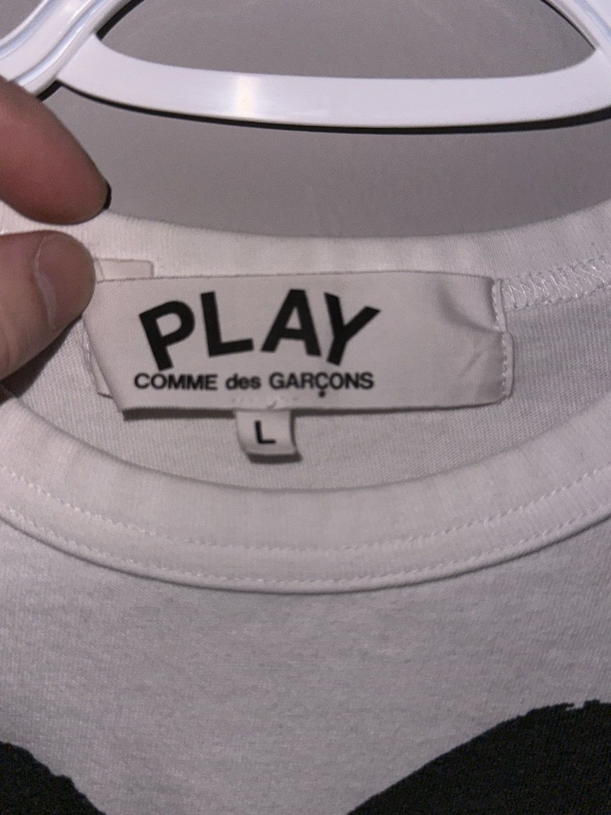 Comme des Garcons PLAY Comme des Garçons Play Heart Tee – White Size US L / EU 52-54 / 3 - 3 Thumbnail