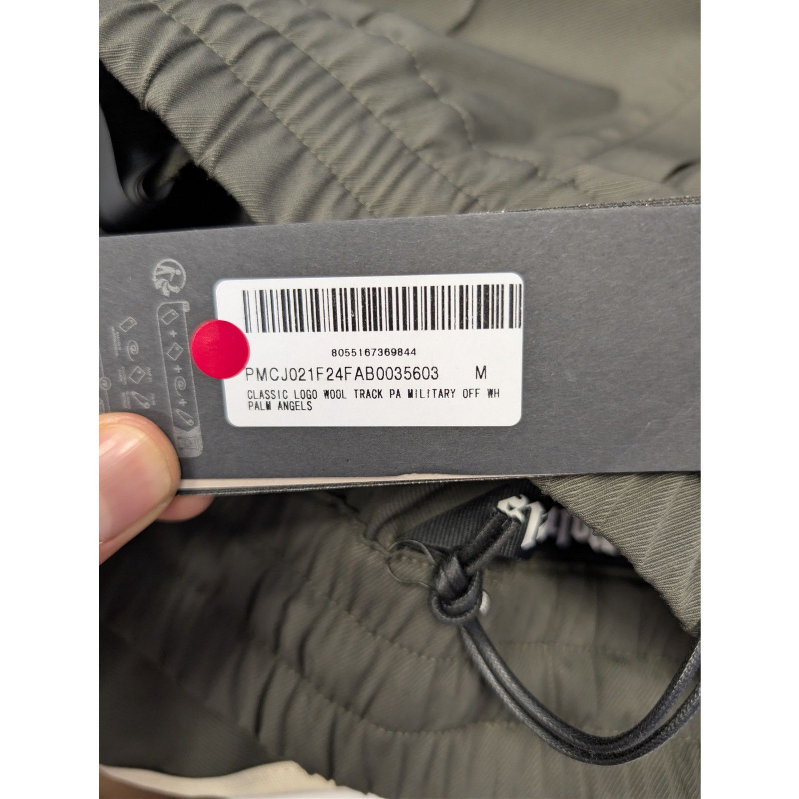 Palm Angels o1rshd1 Classic Logo Wool Track Pants in Military/Off-White Size US 32 / EU 48 - 22 Thumbnail